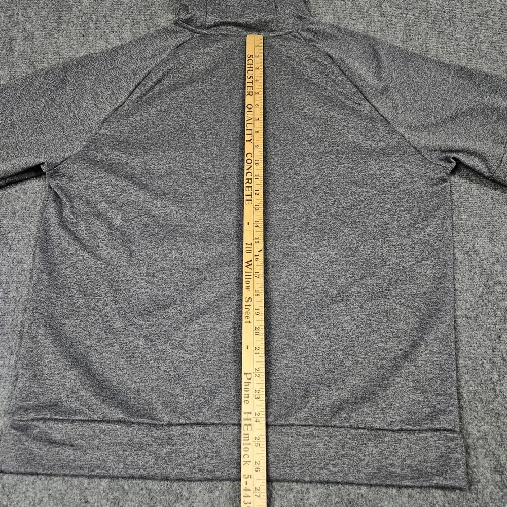 Nike Therma Fit Hoodie Large Gray Performance Fleece Pullover Zip Sleeve Pocket‎